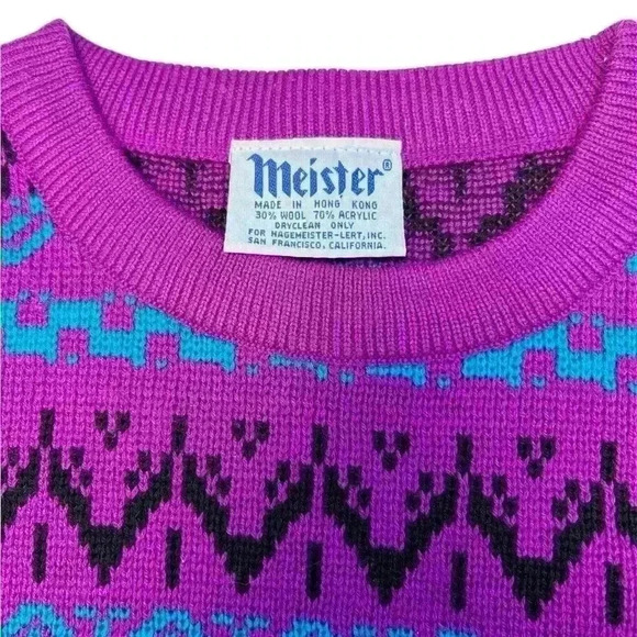 Vintage Meister 80s Ski Sweater Size M - Picture 2 of 5